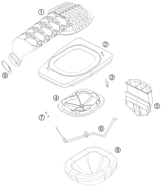 Sprängskiss: Air Filter – KTM 525 XC ATV 2009