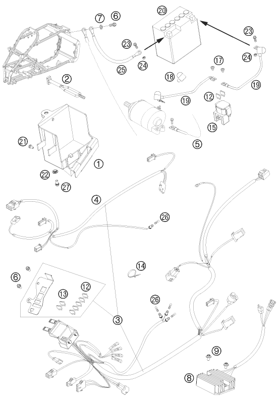 Sprängskiss: Wiring Harness – KTM 525 XC ATV 2009