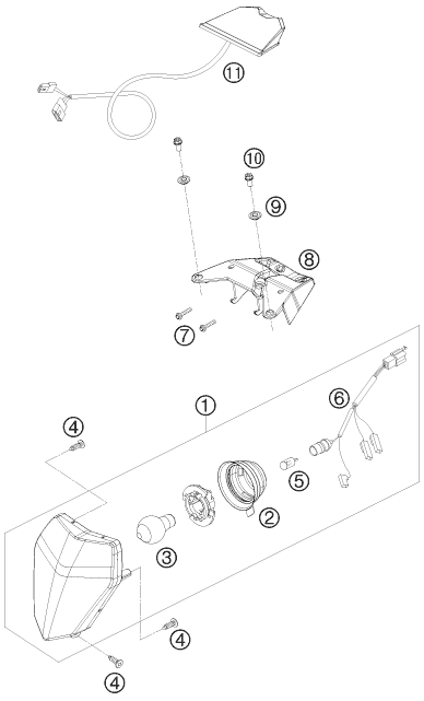 Sprängskiss: Lighting System – KTM 450 SX ATV 2009
