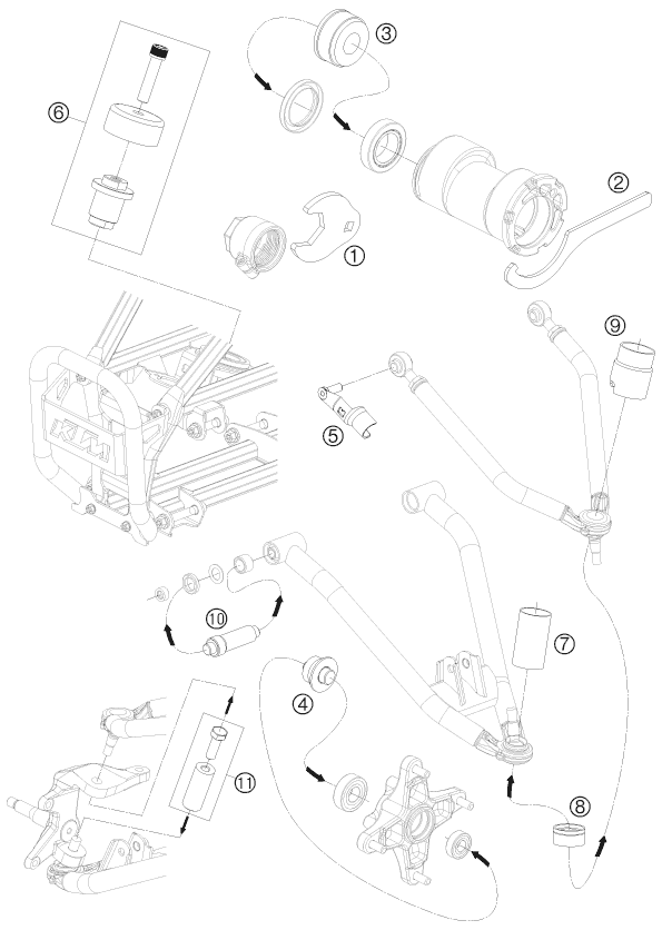 Sprängskiss: Special Tools – KTM 450 SX ATV 2009