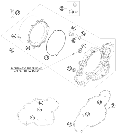 Sprängskiss: Clutch Cover – KTM 525 XC ATV 2009