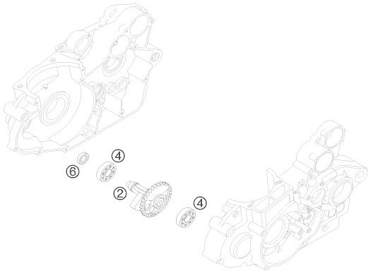 Sprängskiss: Balancer Shaft – KTM 525 XC ATV 2009