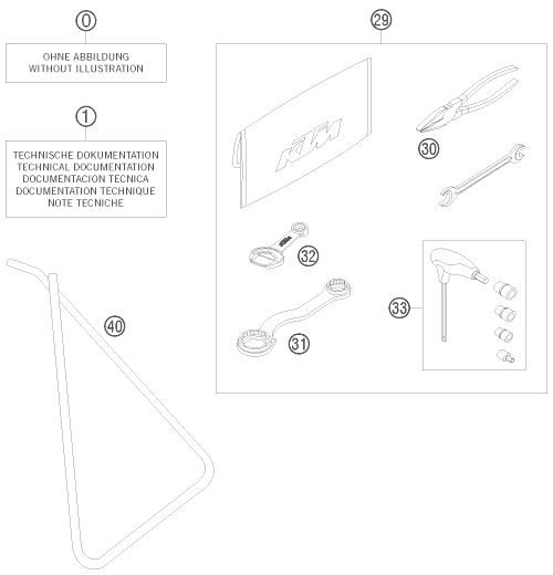 Sprängskiss: Accessory Pack – KTM 125 SXS 2008