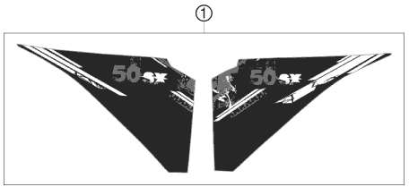 Sprängskiss: Decal – KTM 50 SX 2009