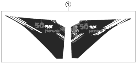 Sprängskiss: Decal – KTM 50 SX JUNIOR 2009
