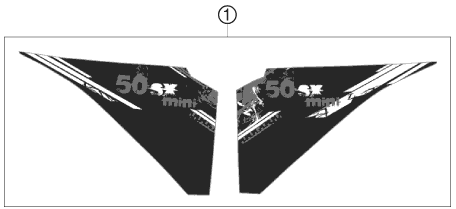 Sprängskiss: Decal – KTM 50 SX MINI 2009