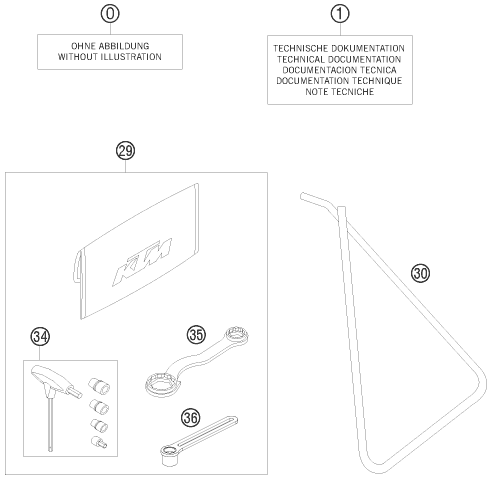 Sprängskiss: Accessory Pack – KTM 50 SX 2009