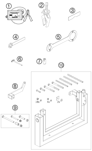 Sprängskiss: Special Tools (Engine) – KTM 50 SX 2009