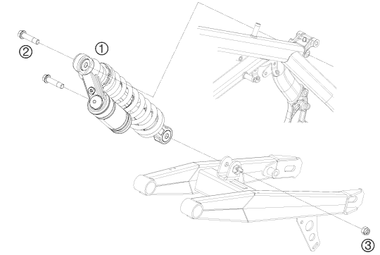 Sprängskiss: Shock Absorber – KTM 65 SXS 2014