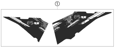 Sprängskiss: Decal – KTM 65 SX 2009