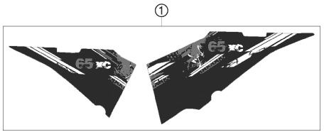Sprängskiss: Decal – KTM 65 XC 2009
