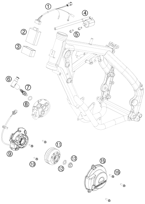 Sprängskiss: Ignition System – KTM 65 SX 2009