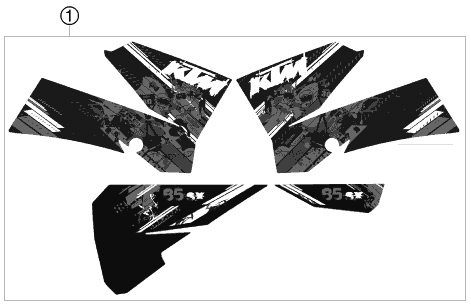 Sprängskiss: Decal – KTM 85 SX 17/14 2010