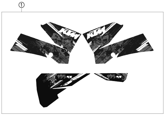 Sprängskiss: Decal – KTM 105 SX 2010