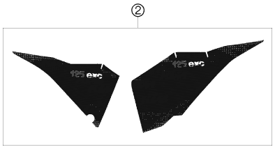 Sprängskiss: Decal – KTM 125 EXC 2009