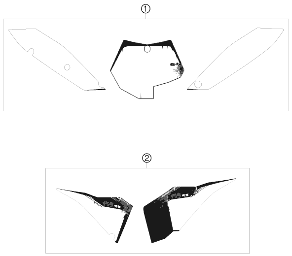 Sprängskiss: Decal – KTM 150 SX 2009
