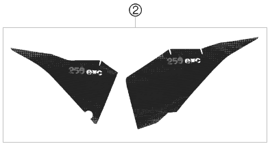 Sprängskiss: Decal – KTM 250 EXC 2009