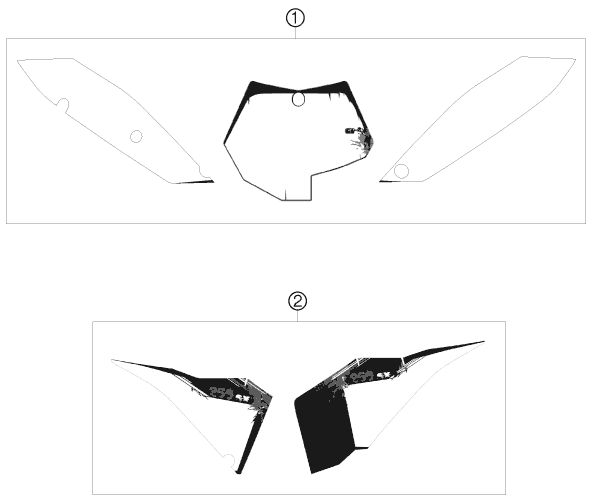 Sprängskiss: Decal – KTM 250 SX 2009