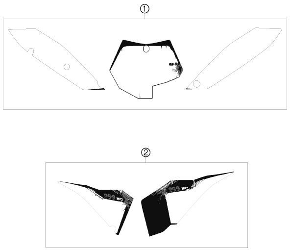 Sprängskiss: Decal – KTM 250 XC 2009
