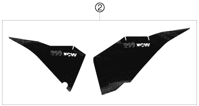 Sprängskiss: Decal – KTM 250 XC-W 2009
