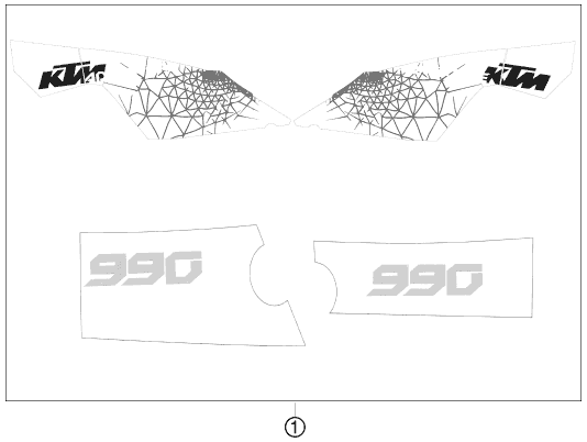 Sprängskiss: Decal – KTM 990 ADVENTURE LIM. EDIT. 2010
