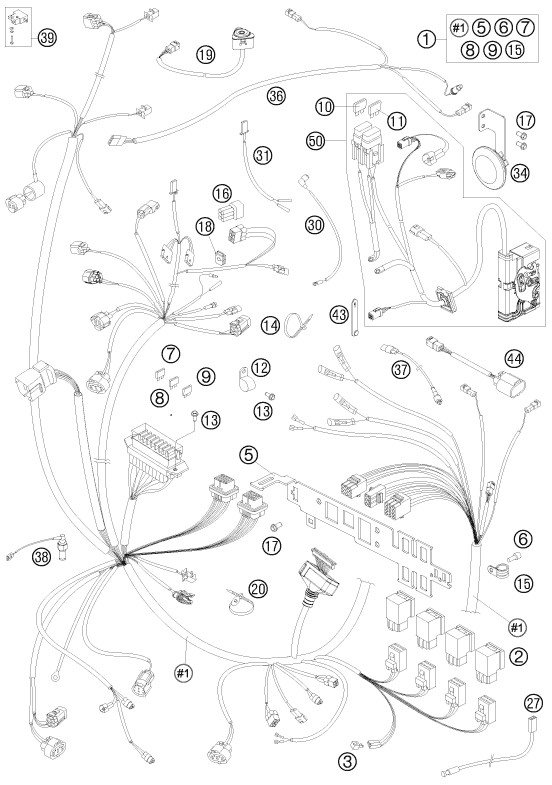 Sprängskiss: Wiring Harness – KTM 990 ADVENTURE R 2009