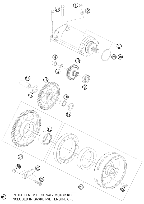 Sprängskiss: Electric Starter – KTM 1190 RC 8 R 2009