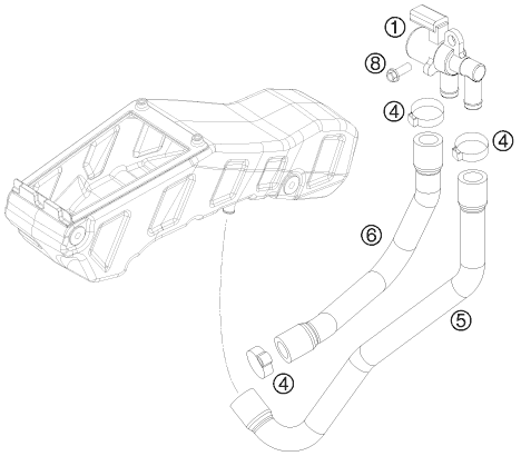 Sprängskiss: Secondary Air System Sas – KTM 690 ENDURO R 2013