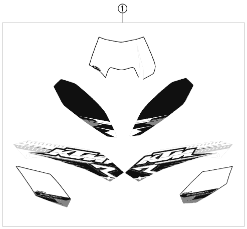 Sprängskiss: Decal – KTM 690 ENDURO R 2010