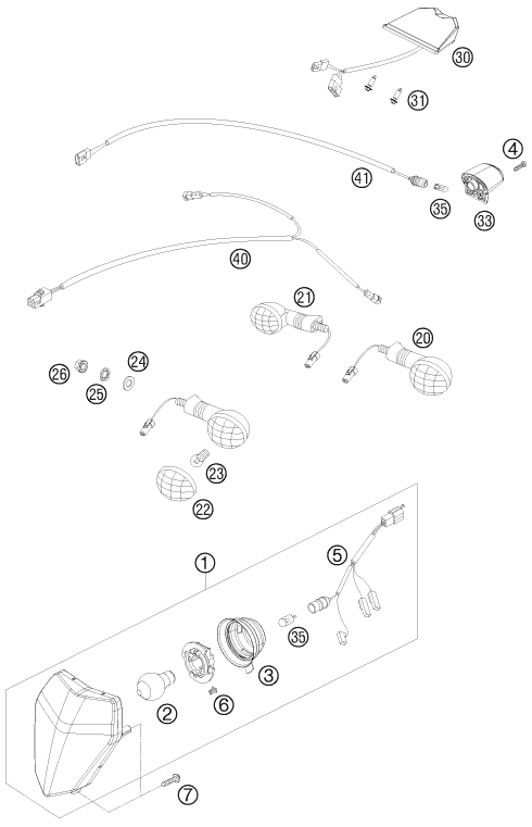 Sprängskiss: Lighting System – KTM 690 ENDURO R 2010