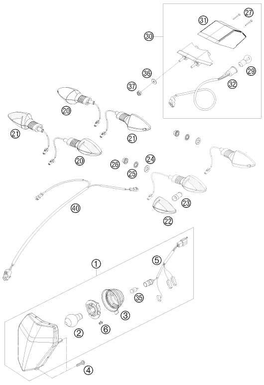 Sprängskiss: Lighting System – KTM 690 ENDURO R 2010