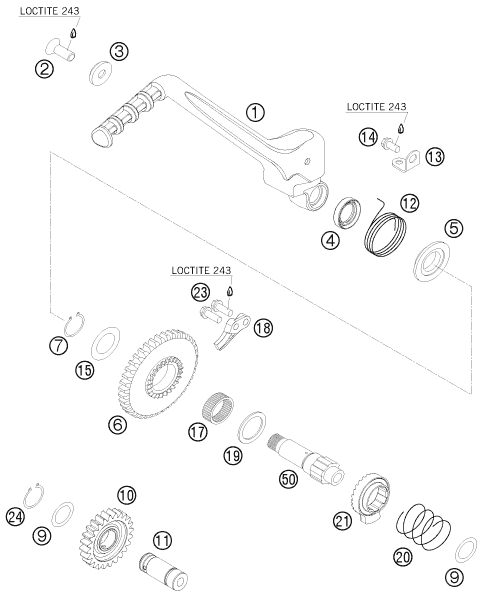 Sprängskiss: Kick Starter – KTM 530 EXC 2009