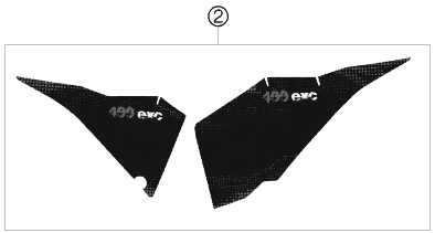 Sprängskiss: Decal – KTM 400 EXC 2009