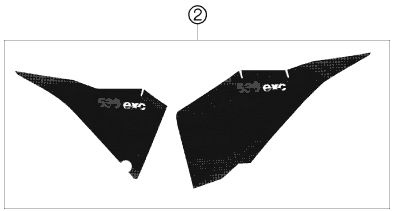 Sprängskiss: Decal – KTM 530 EXC 2009
