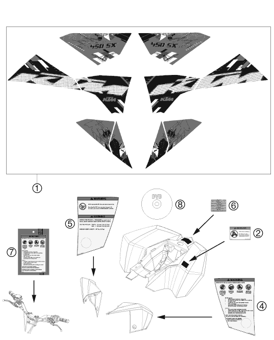 Sprängskiss: Decal – KTM 450 SX ATV 2009