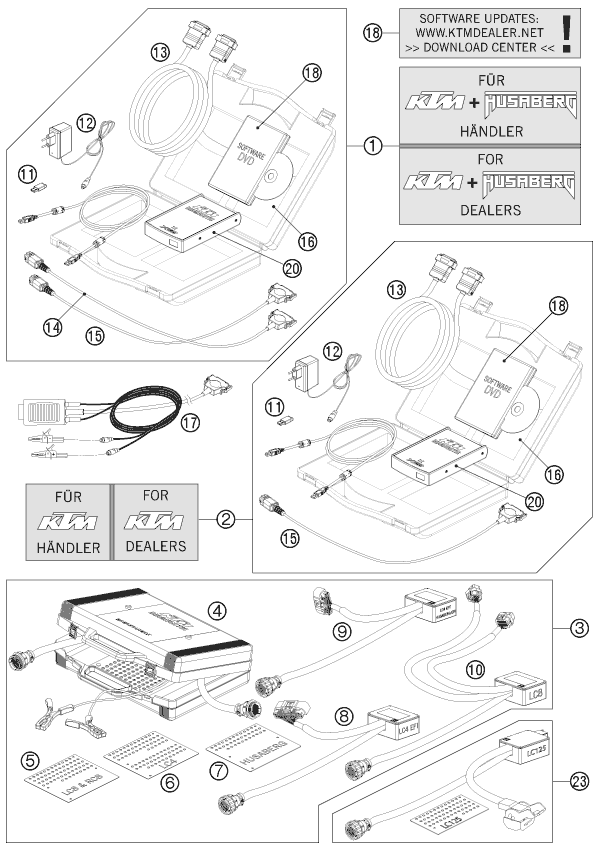 Sprängskiss: Diagnostic Tool – KTM 350 EXC-F 2012