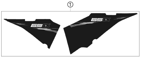 Sprängskiss: Decal – KTM 65 SX 2010