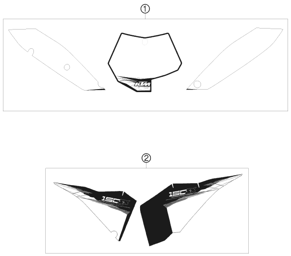 Sprängskiss: Decal – KTM 150 SX 2010