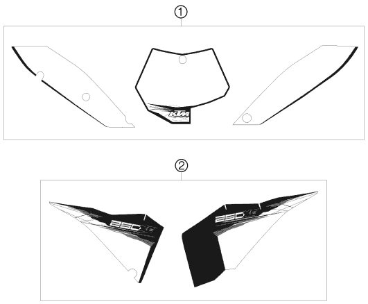 Sprängskiss: Decal – KTM 250 XC 2010