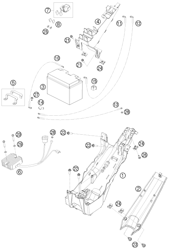 Sprängskiss: Battery – KTM 1190 RC8 BLACK 2010