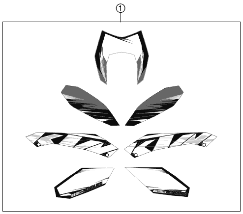 Sprängskiss: Decal – KTM 690 Enduro 2010