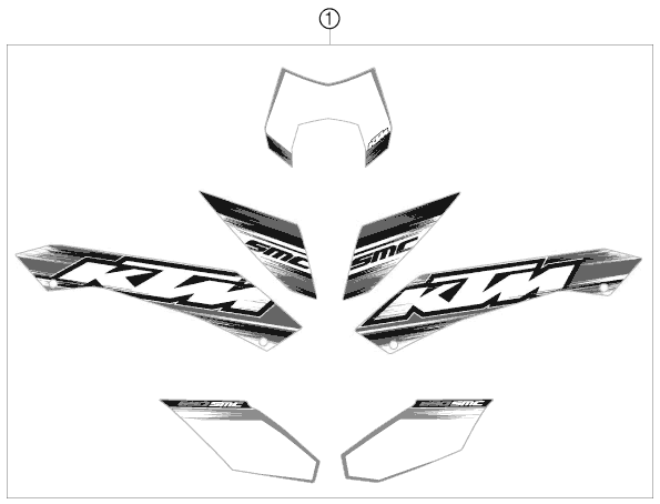 Sprängskiss: Decal – KTM 690 SMC 2010
