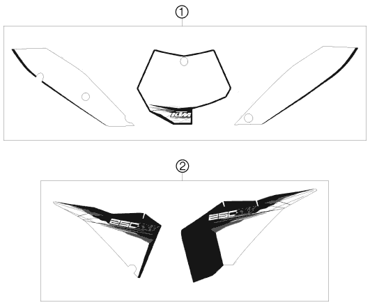 Sprängskiss: Decal – KTM 250 SX-F 2010