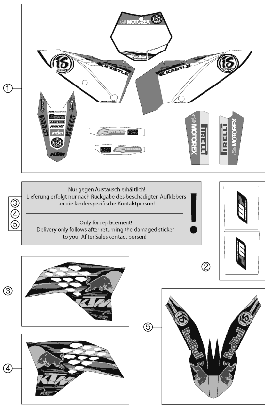 Sprängskiss: Decal – KTM 250 SX-F FACT.REPL.MUSQ. ED 10