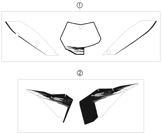 Sprängskiss: Decal – KTM 450 SX-F 2010