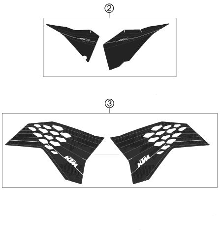 Sprängskiss: Decal – KTM 450 SMR 2010