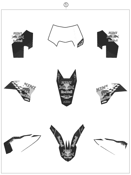 Sprängskiss: Decal – KTM 450 EXC CHAMPION EDIT. 2010