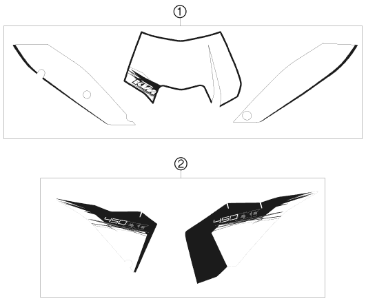 Sprängskiss: Decal – KTM 450 EXC 2010