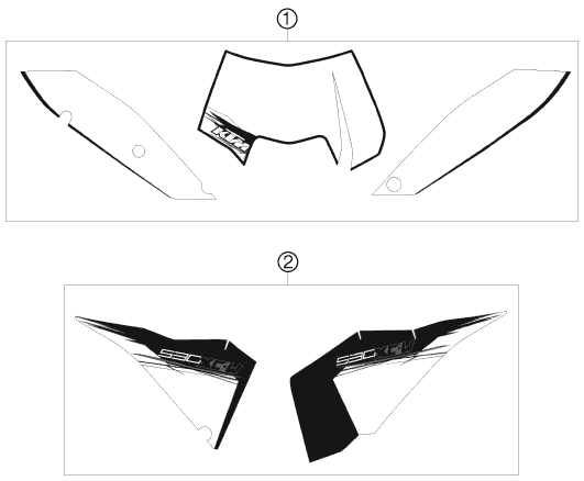 Sprängskiss: Decal – KTM 530 XC-W 2010