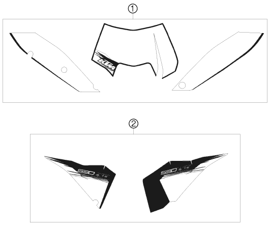 Sprängskiss: Decal – KTM 530 EXC 2010